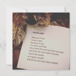 Dankeschön Karte vom Hund