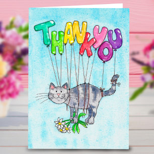 Dankeschön Katzen Grußkarte von Nicole Janes Dankeskarte