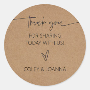 Dankeschön Kraftpapier Aufkleber