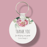 Dankeschön | Lehrer Schlüsselanhänger<br><div class="desc">Rosa rosa Blume " Danke,  dass du mir geholfen hast,  Geschenke zu wachsen ". Einfach zu personalisieren.</div>