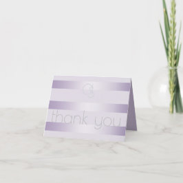 Dankeschön | Lilac Shimmer Stripes Monogramm