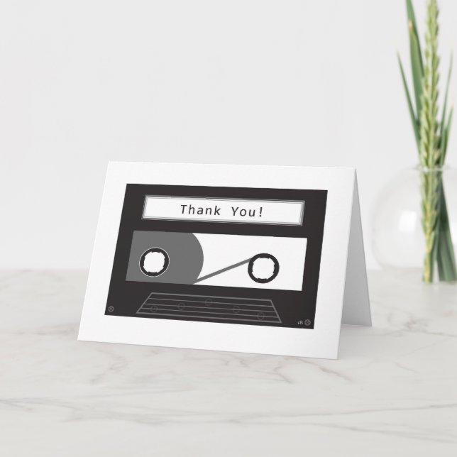 Dankeschön mit Mixtape Dankeskarte (Vorderseite)