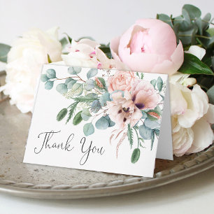 Dankeschön mit weichen Pastell-Mohnblumen und Euka Dankeskarte