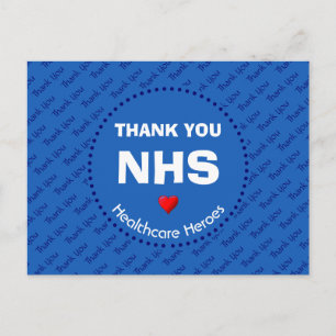 Dankeschön NHS-Gesundheitshelden ANPASSBAR Postkarte
