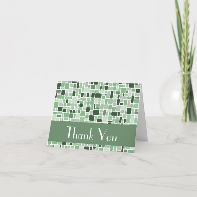 Dankeschön Note Card (Cobblestone Green) Dankeskarte (Vorderseite)