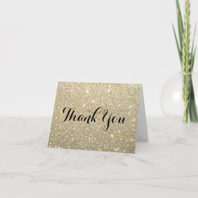 Dankeschön Note Card - Gold Glit Fab Dankeskarte (Vorderseite)