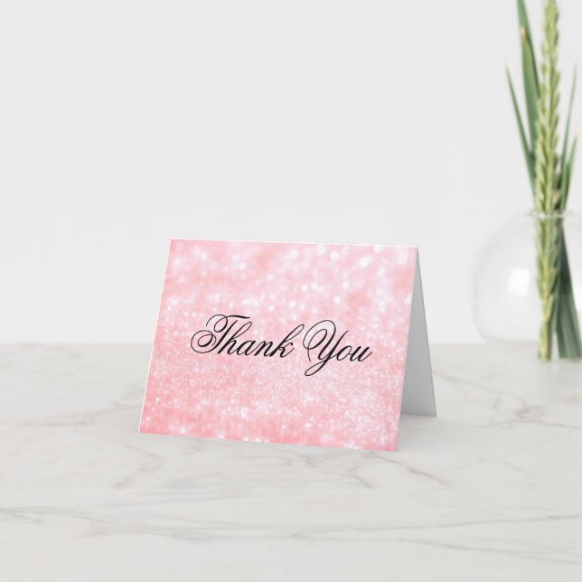 Dankeschön Note Card - Lit Pink Glit Fab Dankeskarte (Vorderseite)