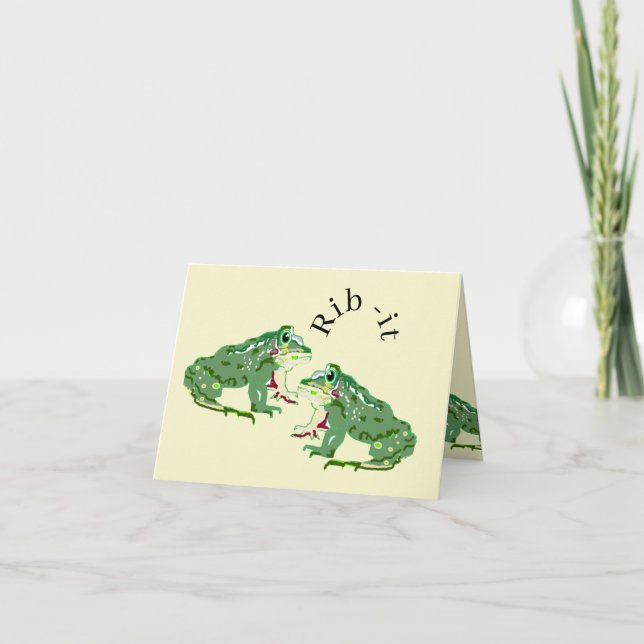 Dankeschön Note Card : Rib-it Dankeskarte (Vorderseite)