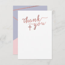 Dankeschön Note Card, Rose Gold Cross