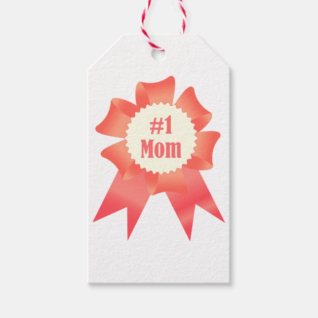 Dankeschön Nummer Eins Mama Gewinner Preisband Geschenkanhänger (Vorderseite)