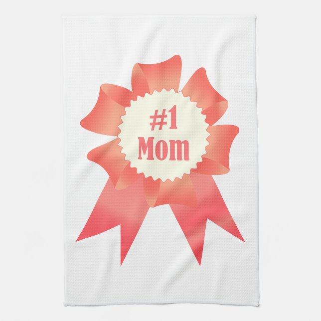 Dankeschön Nummer Eins Mama Gewinner Preisband Geschirrtuch (Vertikal)