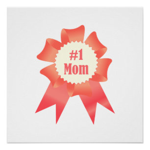 Dankeschön Nummer Eins Mama Gewinner Preisband Poster