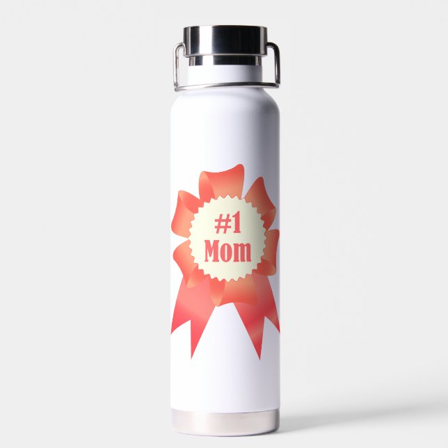 Dankeschön Nummer Eins Mama Gewinner Preisband Trinkflasche (Rückseite)