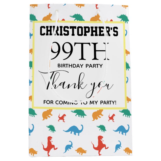 Dankeschön nur Hintergrund Medium Geschenktasche Mittlere Geschenktüte (Vorderseite)