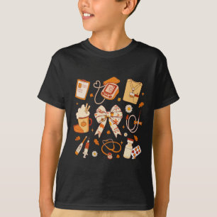 Dankeschön Nurse Fall Stethoscope Coquette Bow Dan T-Shirt
