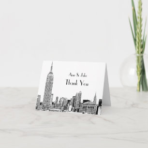 Dankeschön NYC Skyline Etched 01 Dankeskarte