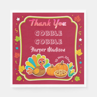 Dankeschön-Papierservietten für Kinder zum Thanksg Serviette