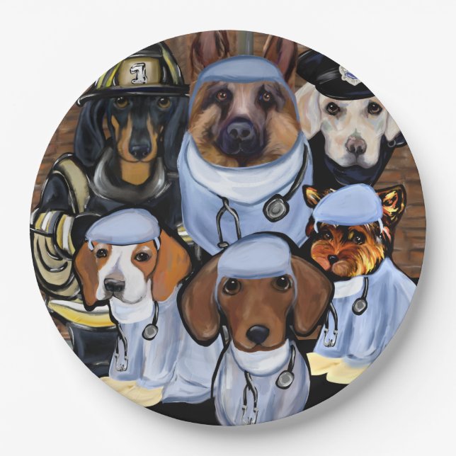 Dankeschön Pappteller (Vorderseite)