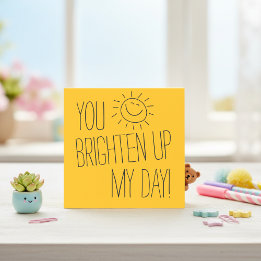 Dankeschön Post Its - Ihr hellt meinen Tag auf Post-it Klebezettel