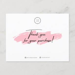 Dankeschön-Postkarte für Ihren Kauf Postkarte