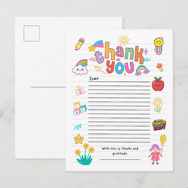 Dankeschön-Postkarte Postkarte (Vorne/Hinten)