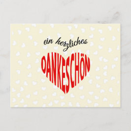 Dankeschon rotes Herz danke Postkarte