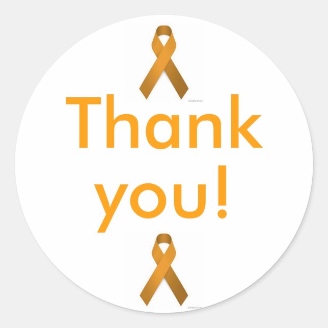 Dankeschön Runder Aufkleber (Vorderseite)