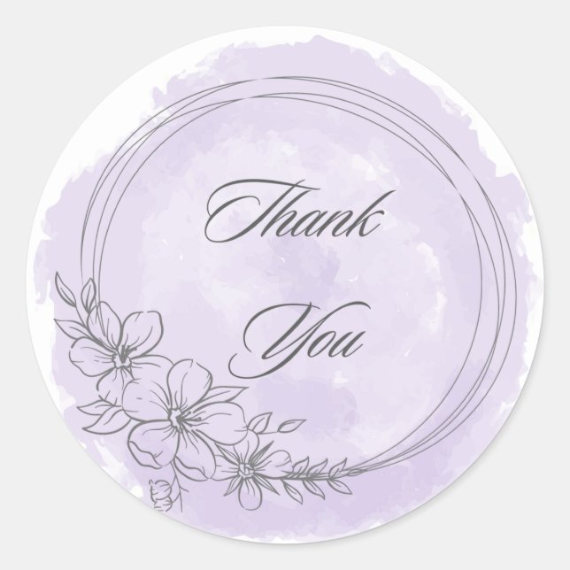 Dankeschön Runder Aufkleber (Vorderseite)