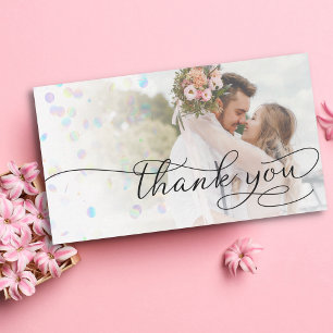 Dankeschön Skript Hochzeit verblassten Foto Note K Mitteilungskarte