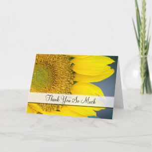 Dankeschön Sonnenblume Nahaufnahme-Fotografie Karte