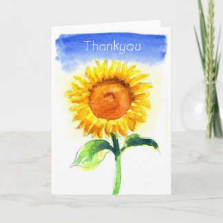 Dankeschön Sonnenblumenkarte Dankeskarte