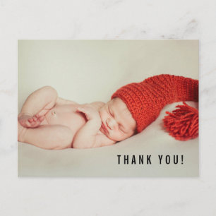 Dankeschön und Baby-Geburtsankündigung Foto Postkarte