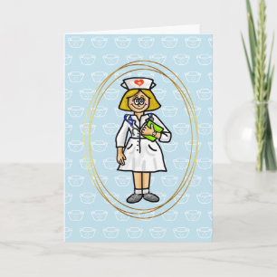 Dankeschön und Wertgutschrift für Krankenschwester Feiertagskarte