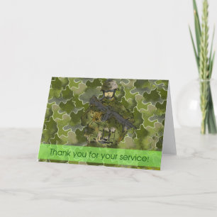 Dankeschön: Uniformierter Soldat (DankeYou1001) Dankeskarte