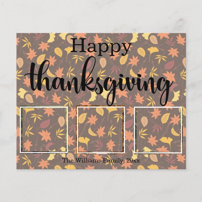 Dankeschön Urlaub 3 Fotos Kollakkarte (Vorderseite)