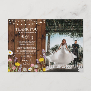 Dankeschön Verlobung Wedding Wild Blume Pic Einladung