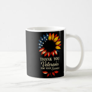 Dankeschön-Veteranen-Sonnenblume-Militärveteranen- Kaffeetasse