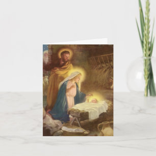 Dankeschön zu Weihnachten im Vintage-Stil Dankeskarte