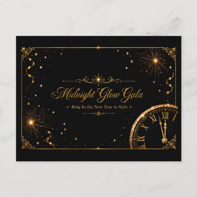 Dankeschön zum Midnight Glow Gala Postkarte (Vorderseite)