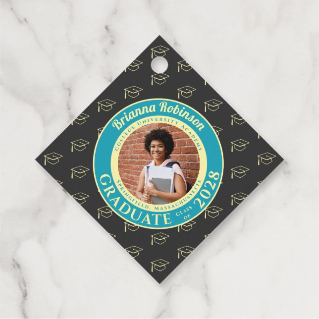 Dankeschön zur Abiturfeier im modernen Holzkohlede Geschenkanhänger (Rückseite)