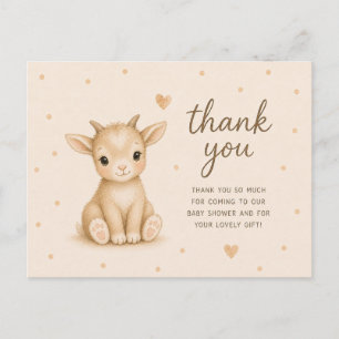 Dankeschön zur Babyparty für das kleine Zicklein Postkarte
