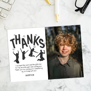 Dankeschön zur Kinder-Trampolin-Geburtstagsfeier Dankeskarte