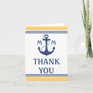 Dankeschön zur nautischen Hochzeit Dankeskarte