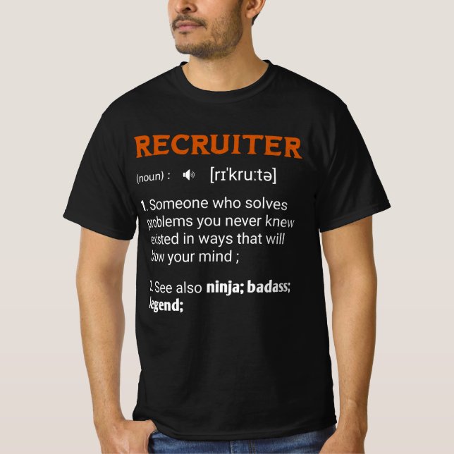Dankesgeschenk für Recruiter Mann und Frauen T-Shirt (Vorderseite)