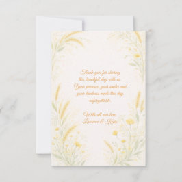 Dankeskarte Elegante botanische Hochzeit
