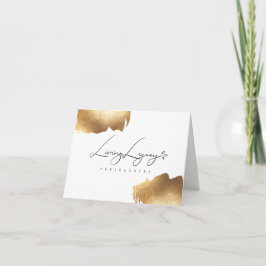 Dankeskarte | Gold Brush Minamilist