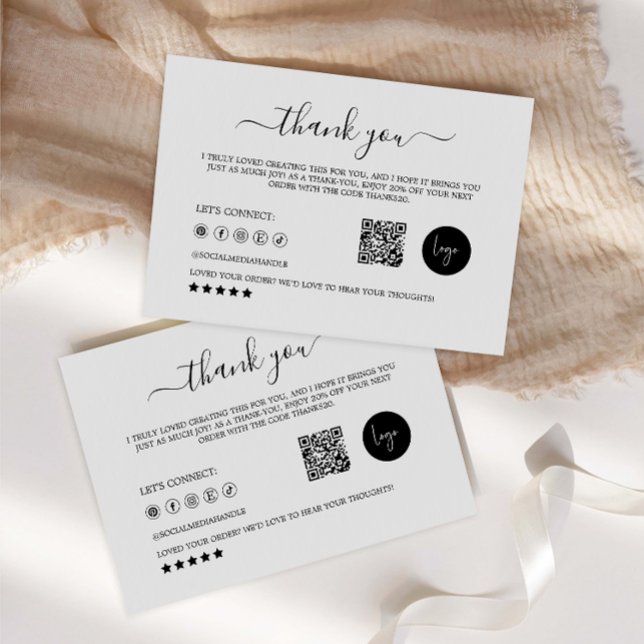 Dankeskarte | Kleine Biz-Packungsbeilage (Thank You Card | Small Biz Packaging Insert)