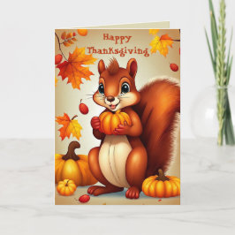 Dankeskarte von Herrn Eichhörnchen Feiertagskarte