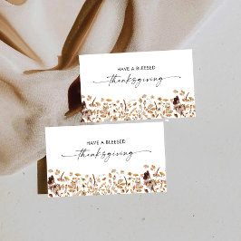 Dankeskarten-Einlage mit Herbstlaub-Motiv Begleitkarte
