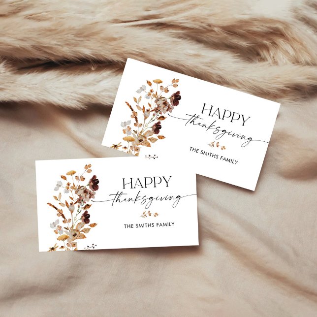 Dankeskarten-Einlage mit Herbstlaub-Motiv Begleitkarte (Von Creator hochgeladen)